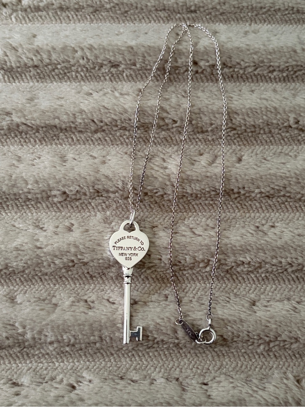 Tiffany & Co. Sterling Silver Heart Key Necklace - Silver - Picture 2 of 6